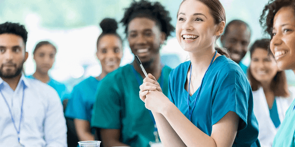 Nursing Students Smiling in Class