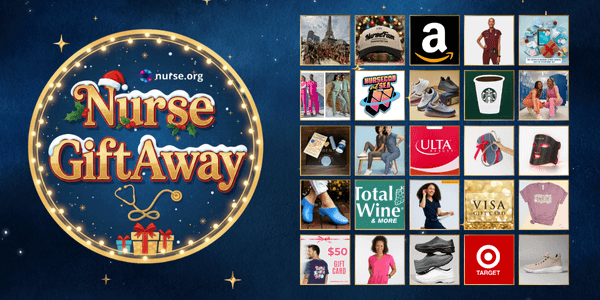 Nurse GiftAway Logo and Tile of Prizes